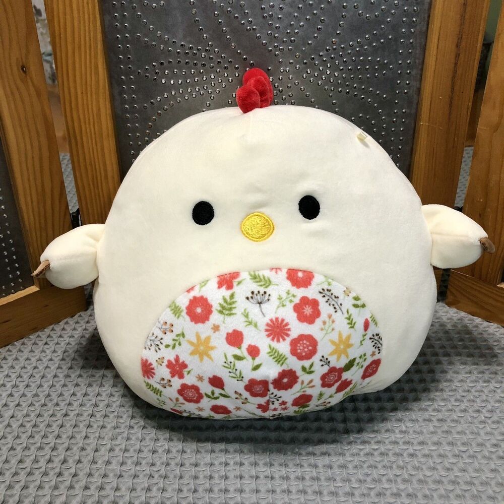 Squishmallows Charity the Chicken 8” Plush Floral Hen Farm Animal Stuffed toy